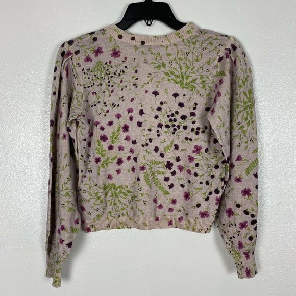 Joie Verna Floral Crew Neck Sweater Lilac Pink NWT - Picture 10 of 10